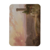 ネミ湖の夕暮れ マグネット (縦)