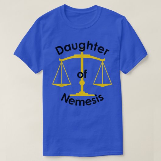 ネメシスの娘ギリシャ女神の神のシャツ Tシャツ (デザイン正面)