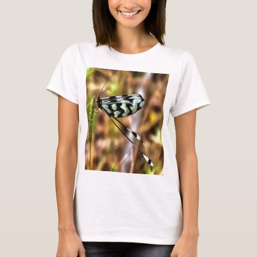 ネモプテラ・ビペニス・スプーン・ウィング昆虫芸術 Tシャツ (正面)
