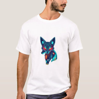 ネリーシュネオンロボキツネ Tシャツ