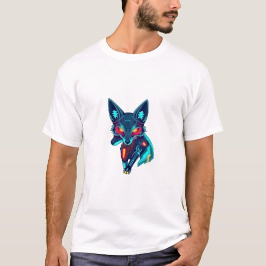 ネリーシュネオンロボキツネ Tシャツ (正面)