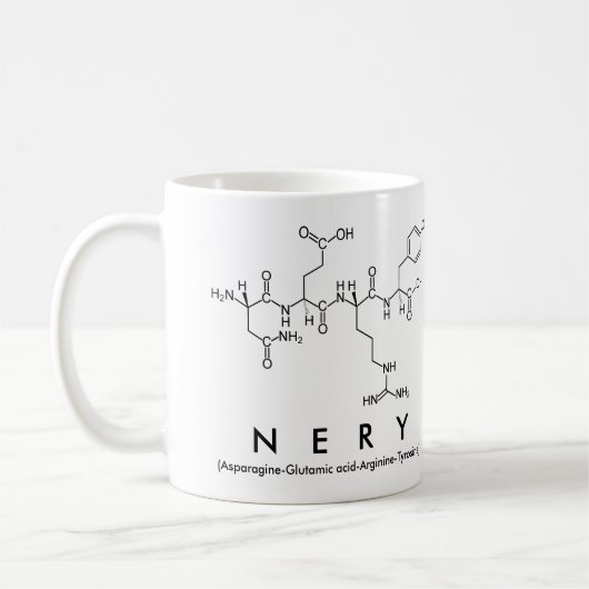ネリーペプチド名mug コーヒーマグカップ (左)