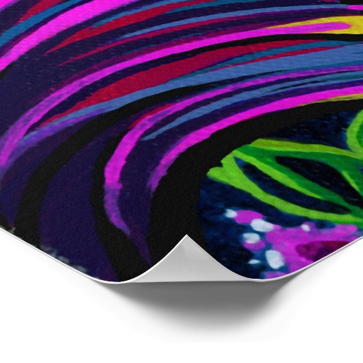 ネリーマーメイドトロピカルファンタジーアート ポスター (角)