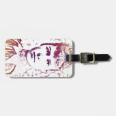 ネリー・ブライのポップアートのポートレート ラゲッジタグ (正面横)