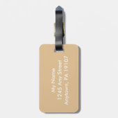 ネリー・ブライのポップアートのポートレート ラゲッジタグ (裏面縦)