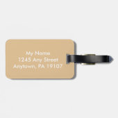 ネリー・ブライのポップアートのポートレート ラゲッジタグ (裏面横)