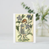 ネリー・ベンソンによる美しいペリウィンクル ポストカード (スタンド正面)