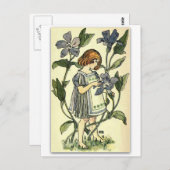 ネリー・ベンソンによる美しいペリウィンクル ポストカード (正面/裏面)