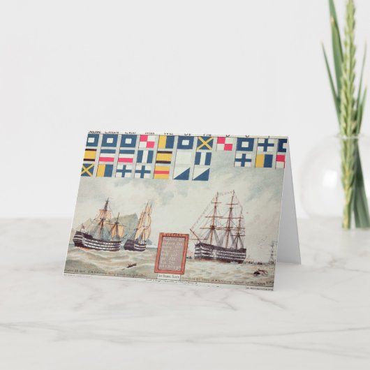 ネルソンのトラファルガーでの合図 カード (正面)