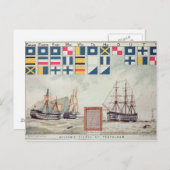 ネルソンのトラファルガーでの合図 ポストカード (正面/裏面)