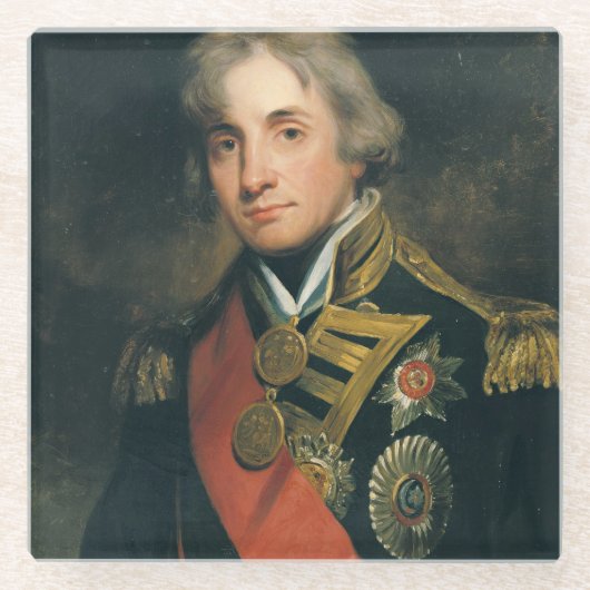 ネルソンのポートレート ガラスコースター (正面)