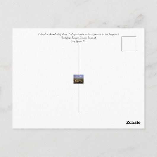 ネルソンズカラムトラファルガースクエア ポストカード (裏面)