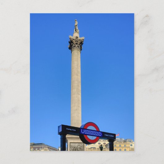 ネルソンズカラムトラファルガースクエア、ロンドンUK ポストカード (正面)