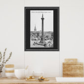 ネルソンズモニュメントトラファルガースクエア1900年代 ポスター (キッチン)