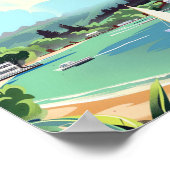 ネルソンニュージーランドヴィンテージトラベルイラストレーション ポスター (角)