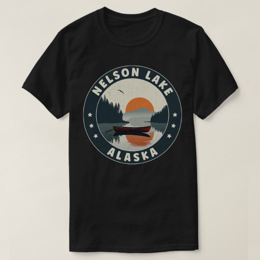 ネルソンレイクアラスカサンセットTシャツ Tシャツ (デザイン正面)