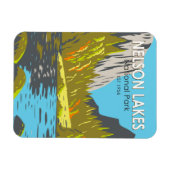 ネルソンレイクスナショナルパークニュージーランドヴィンテージ マグネット (横)