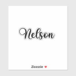 ネルソン名 – 手書き書道 シール