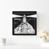 ネルソン大きい石バンク スクエア壁時計 (ホーム)