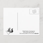 ネルソン・マンデラ 南アフリカ国旗 ポストカード (裏面)