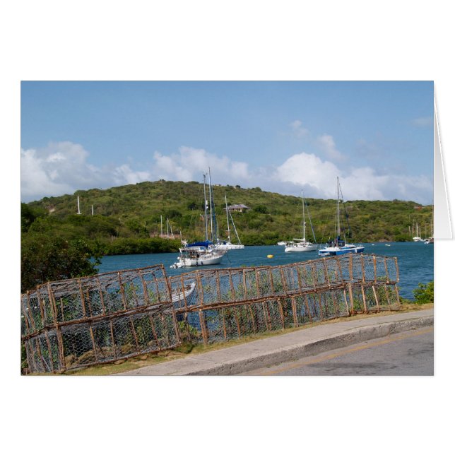 ネルソ空白のンのDockyard Antiguaの画像を持つカード (正面横)