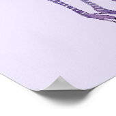 ネルディキャラクターおもしろいキュートギークパープル ポスター (角)