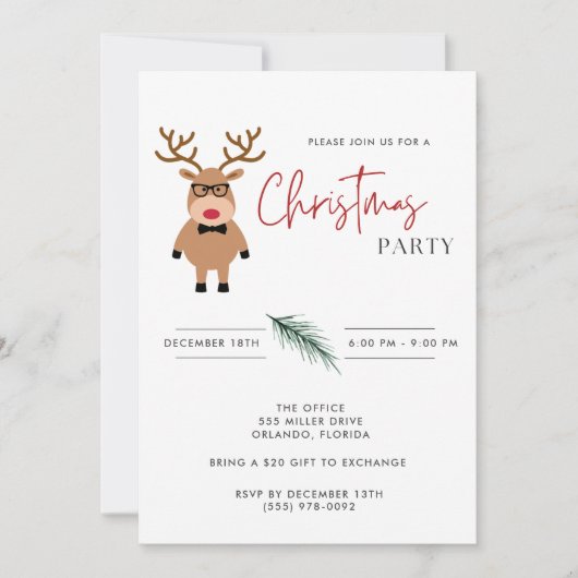 ネルディトナディアオフィスクリスマスパーティー 招待状 (正面)