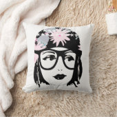 ネルディローアリング20のポートレートフラッパーガール クッション (ブランケット)