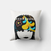 ネルディローアリング20のポートレートフラッパーガール クッション (裏面)