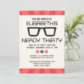 ネルディーの30歳の誕生日パーティーとオタク系の眼鏡 招待状 (スタンド正面)