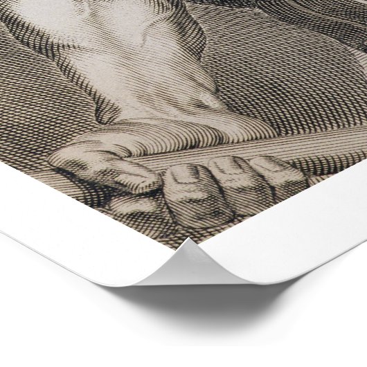 ネロ・クラウディウス・シーザーローマ皇帝54-68 AD engr ポスター (角)