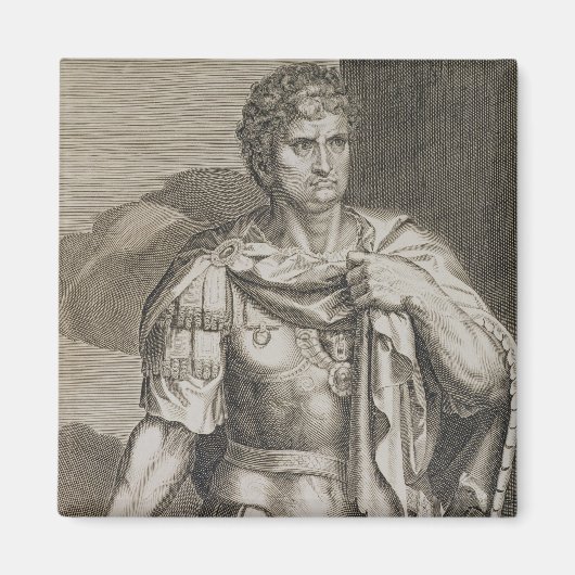 ネロ・クラウディウス・シーザーローマ皇帝54-68 AD engr マグネット (正面)