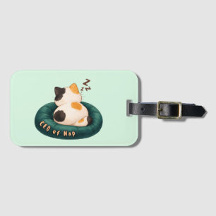 "ネンネのCEO"ソファで寝る猫 ラゲッジタグ