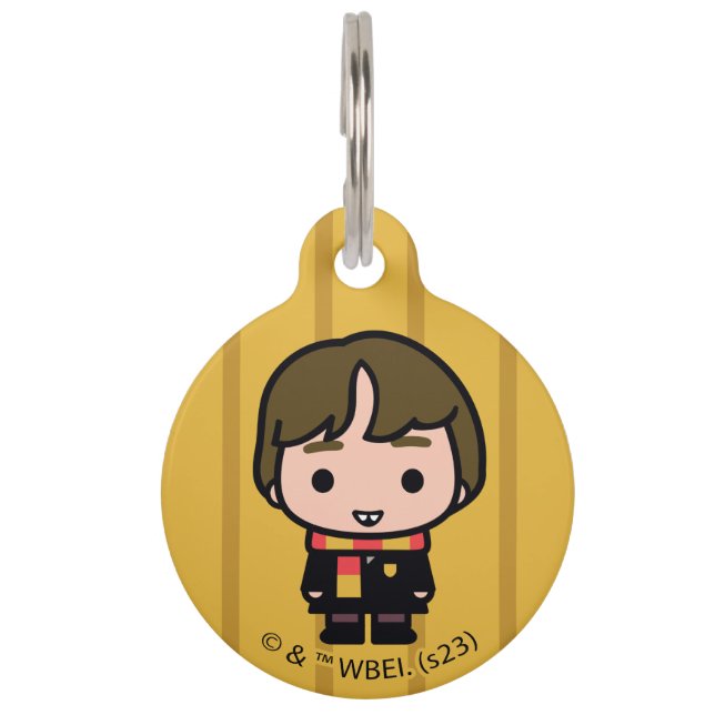 ネヴィルロングボトム漫画キャラクターアート ペット　ネームタグ (正面)