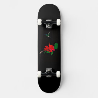 ネヴォイ・ライダー・ハイビスカスの花とハチドリ スケートボード