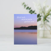 ネヴルックバックno後悔サンセットインスピレーション引用文 ポストカード (スタンド正面)