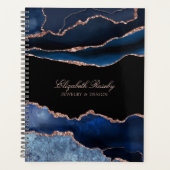 ネーエレガントビーブルーバラ金ゴールド プランナー手帳 (正面)