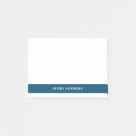 ネーシンプルビーブルーモダンカラーブロック ポストイット (正面)