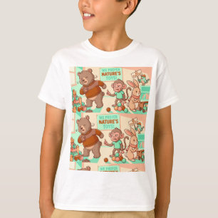 ネーチャートイズクラブ - キッズ エコアニマルTシャツ Tシャツ