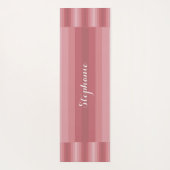 ネーパーソナライズされたムダスティバラピンクストライプ ヨガマット (裏面)