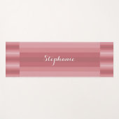 ネーパーソナライズされたムダスティバラピンクストライプ ヨガマット (正面(横))