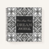 ネーパーソナライズされたムドリームジャーナル黒灰色白 ノートブック (正面)