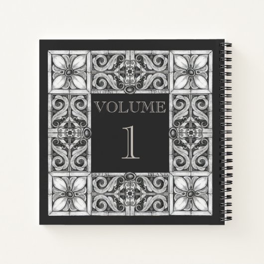 ネーパーソナライズされたムドリームジャーナル黒灰色白 ノートブック (裏面)