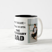 ネーパーソナライズされたムマン神話伝説パパ写真 ツートーンマグカップ (正面右)