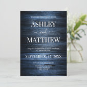 ネービエレガントー・ブルー・カントリー・ウェディング  招待状 (スタンド正面)