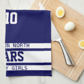 ネービカスタムー·ブルー·アンド·ホワイト·スポーツ·バスケットボール キッチンタオル (四つ折り)
