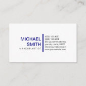 ネービモダンーエレガントプロフェッショナルプレーンホワイト 名刺 (裏面)