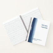ネービモダンーブルーウォーターカラーシンプル ノートブック (内部)