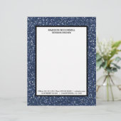 ネービモダンーブルーグリッター レターヘッド (スタンド正面)