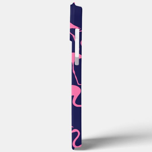 ネービーとピンクフラミンゴの模様 Case-Mate iPhoneケース (裏面 / 左)